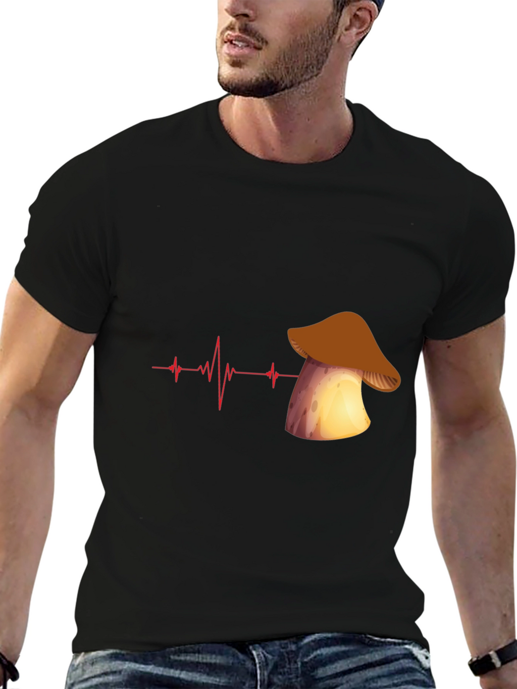 Mushroom Heartbeat Graphic Tee