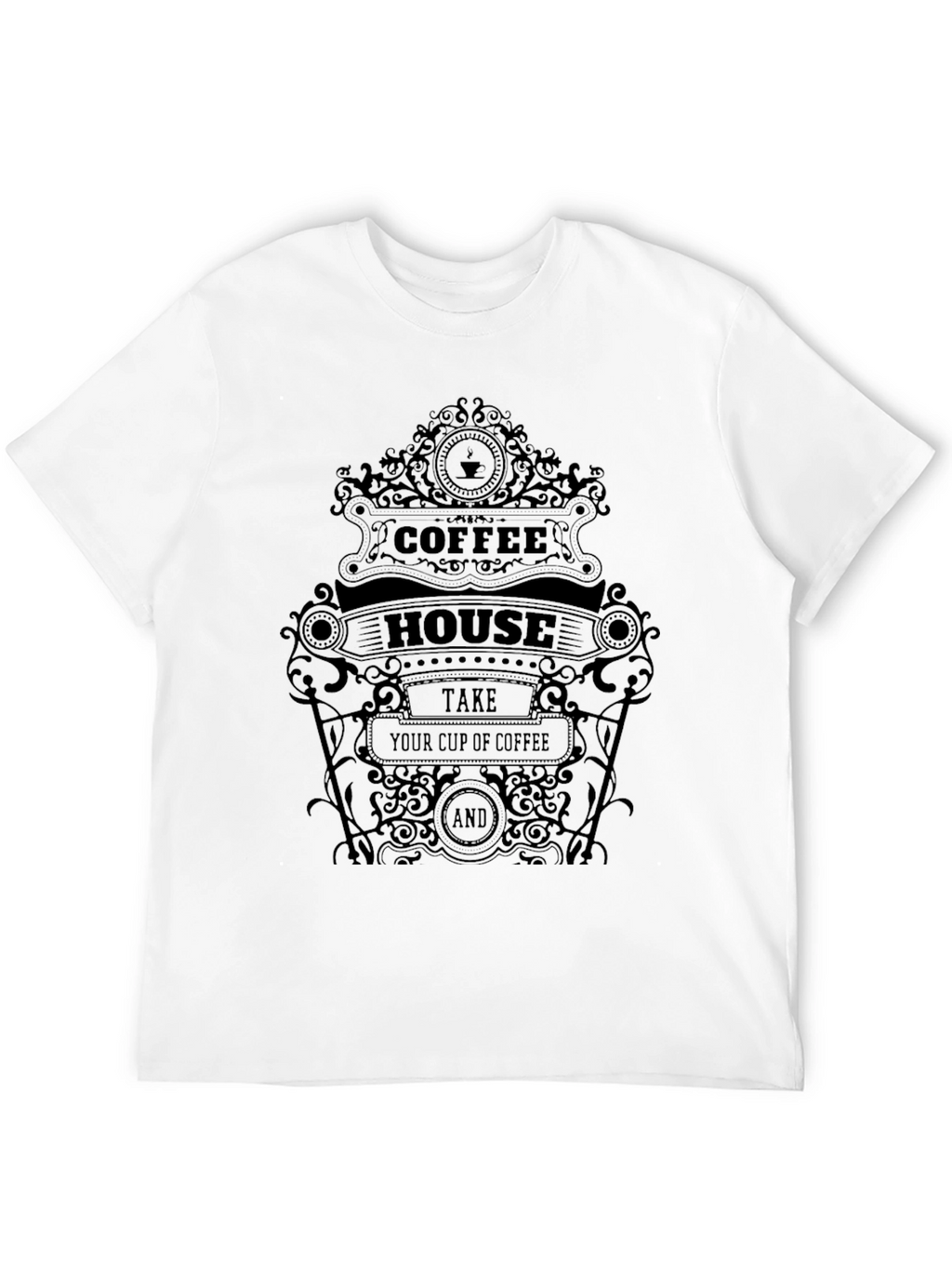 Coffee House Graphic Tee - Unisex Black T-Shirt