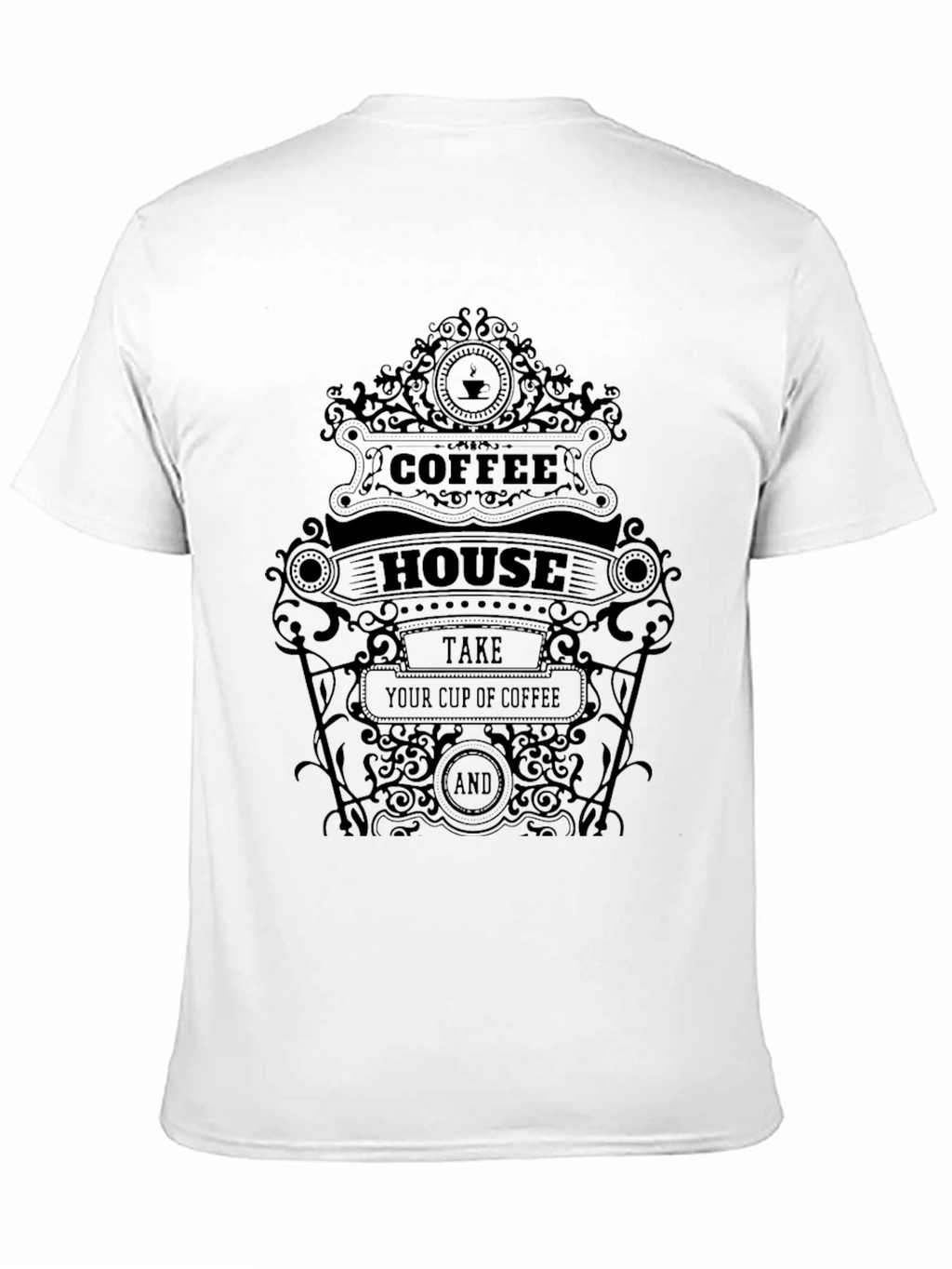 Coffee House Graphic Tee - Unisex Black T-Shirt