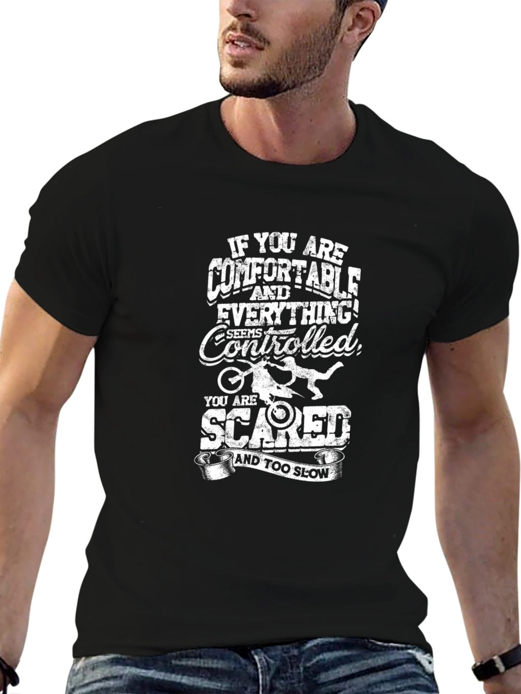 Comfort Zone Motorcycle Graphic Tee - Black