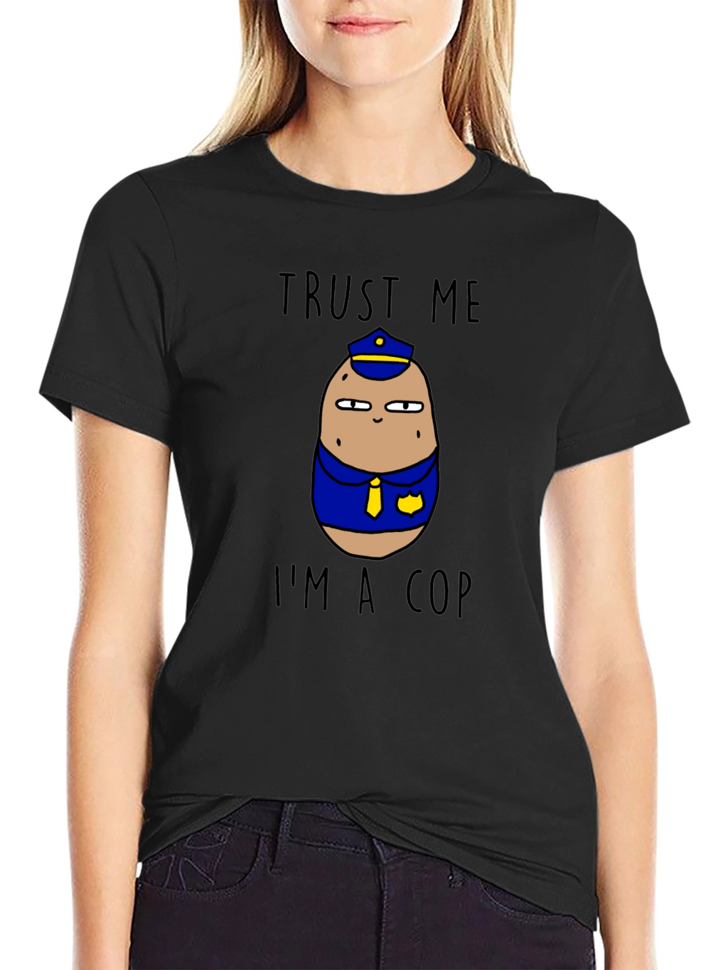 Trust Me Im A Cop Potato Graphic T-Shirt