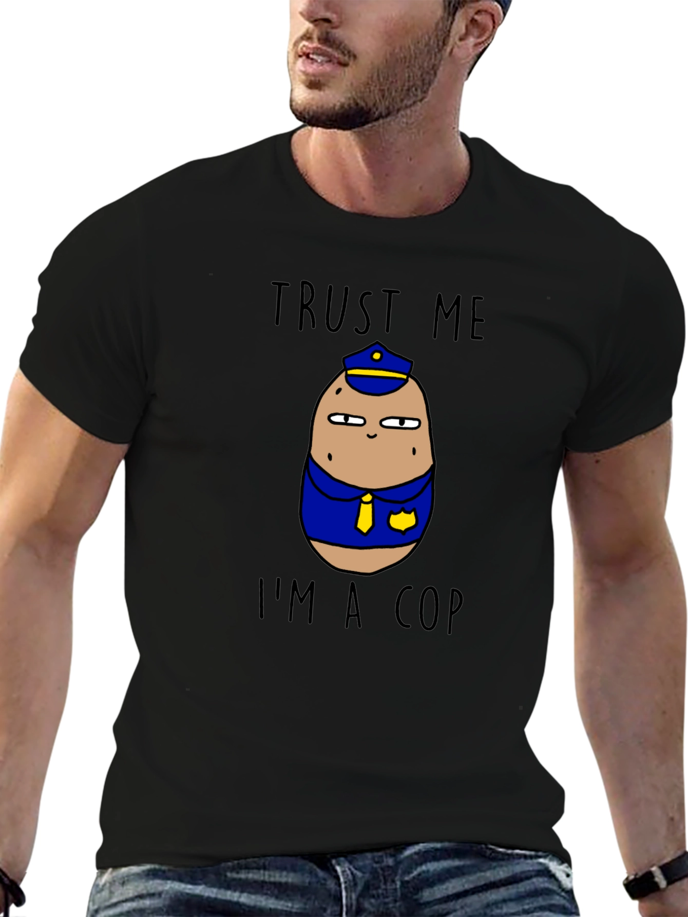 Trust Me Im A Cop Potato Graphic T-Shirt