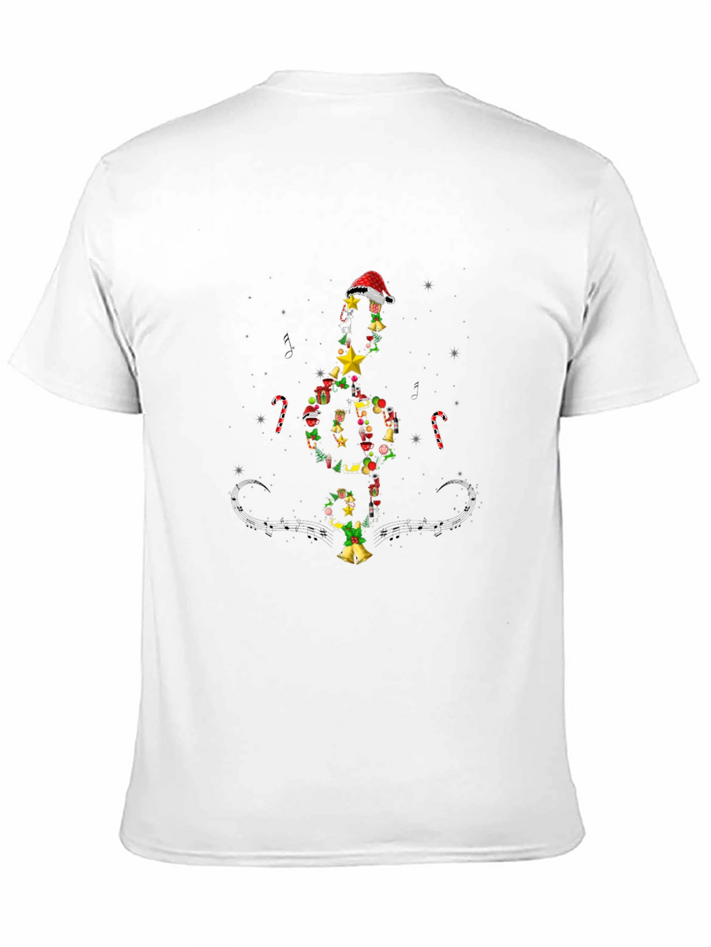 Festive Christmas Music Note T-Shirt