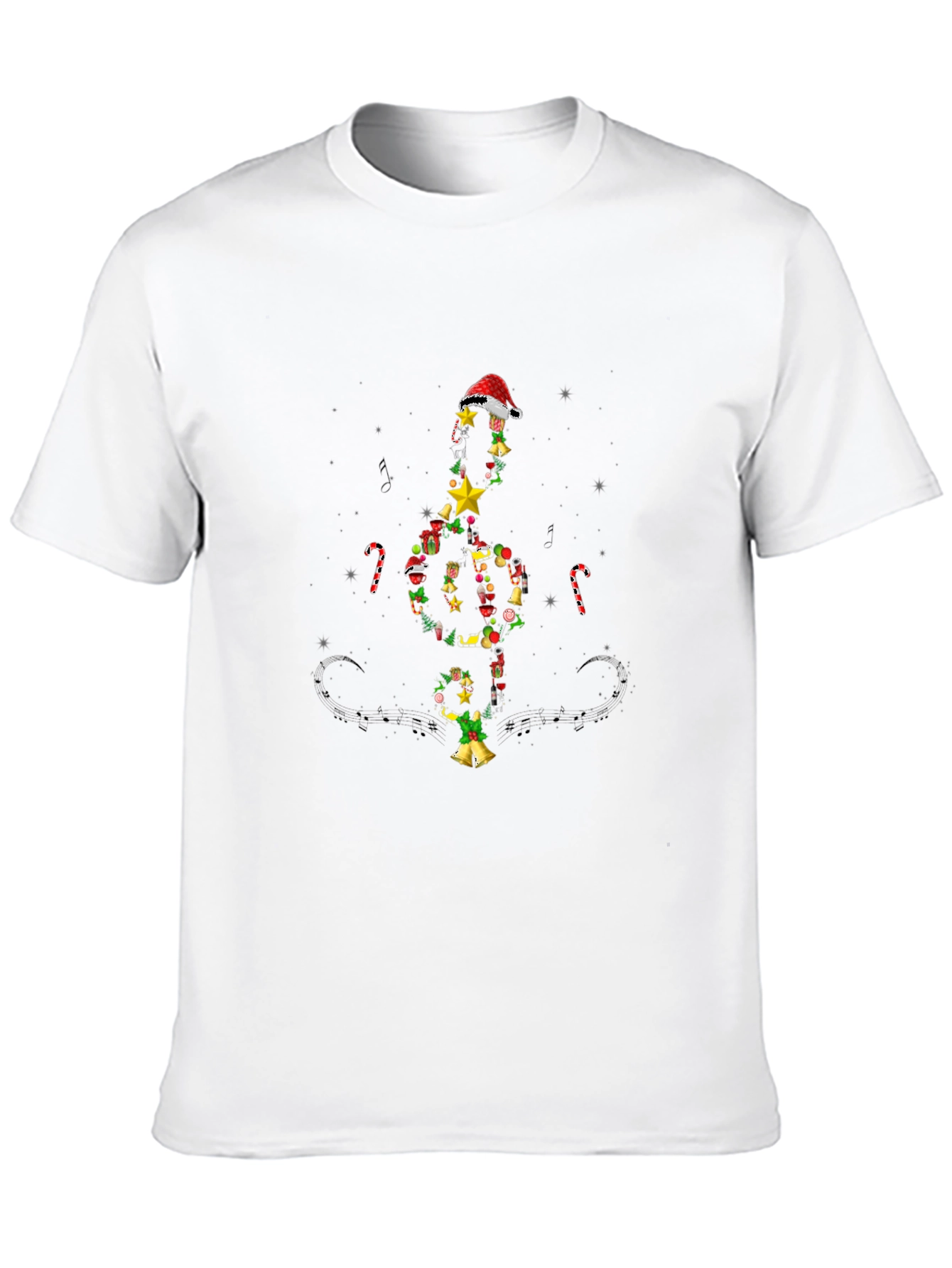 Festive Christmas Music Note T-Shirt