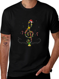 Festive Christmas Music Note T-Shirt