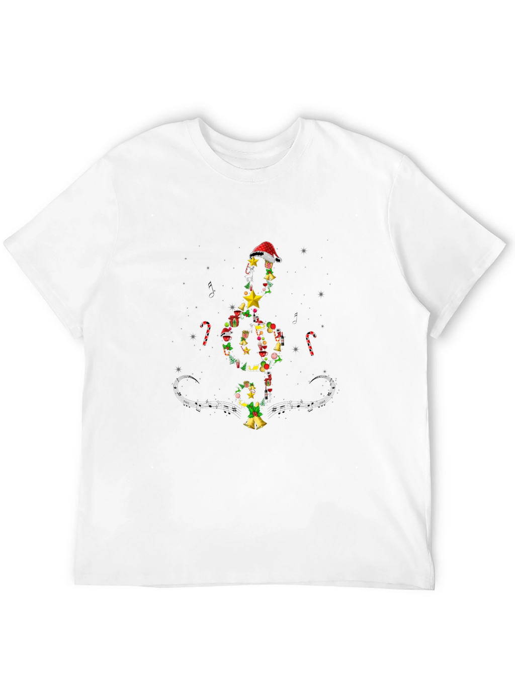 Festive Christmas Music Note T-Shirt