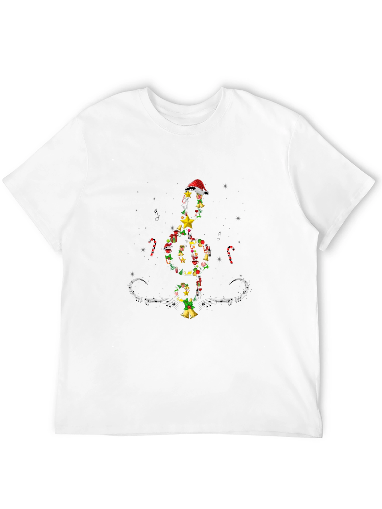 Festive Christmas Music Note T-Shirt