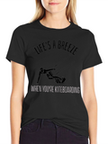 Lifes A Breeze Kiteboarding Graphic T-Shirt