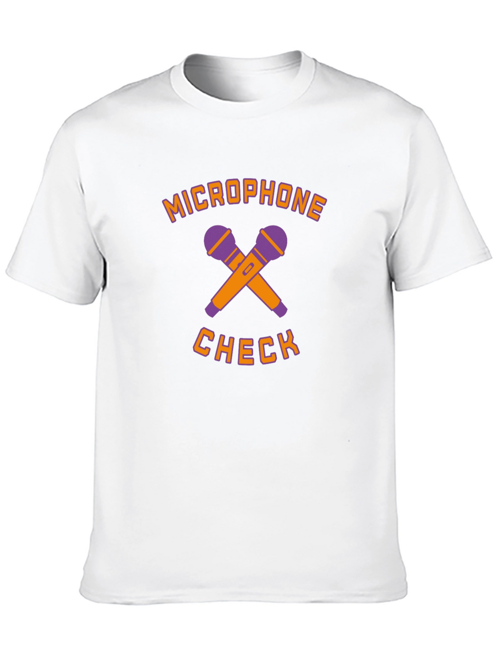 Microphone Check Graphic T-Shirt - Black