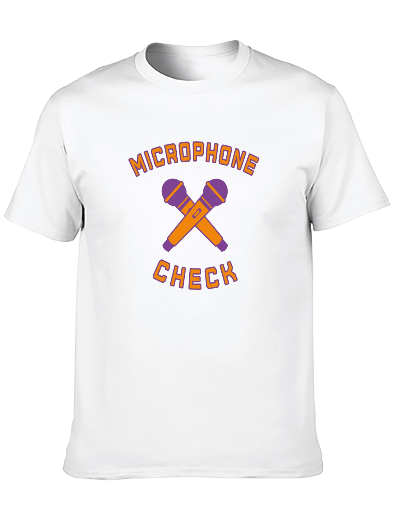 Microphone Check Graphic T-Shirt - Black