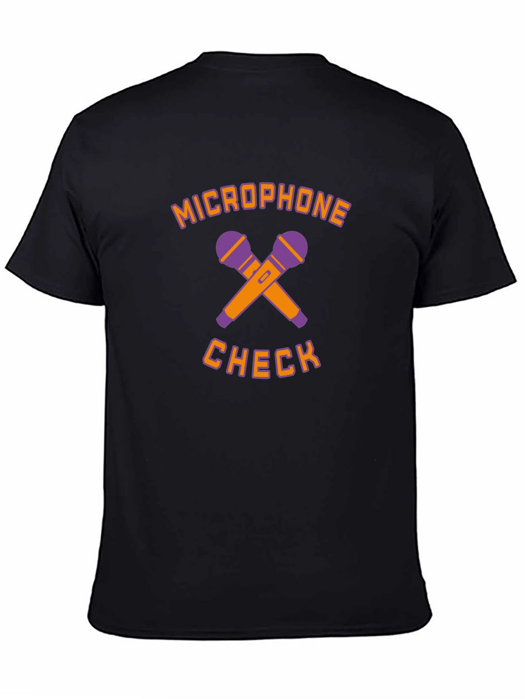 Microphone Check Graphic T-Shirt - Black