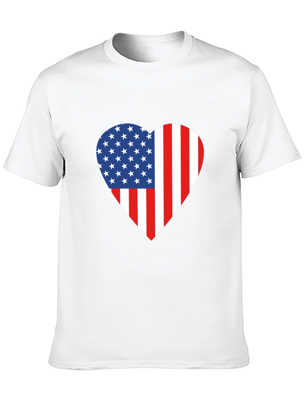 American Flag Heart Graphic T-Shirt