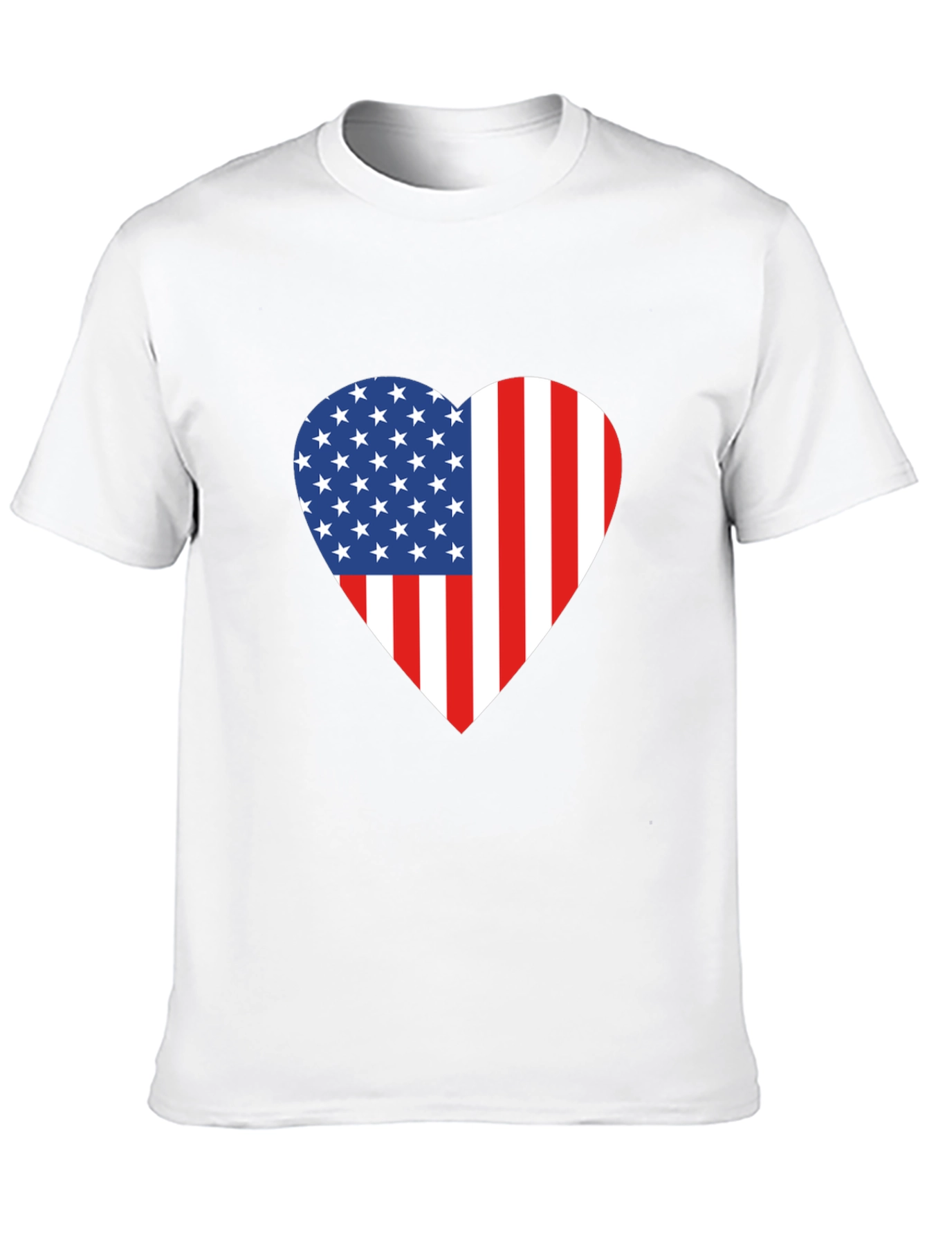 American Flag Heart Graphic T-Shirt
