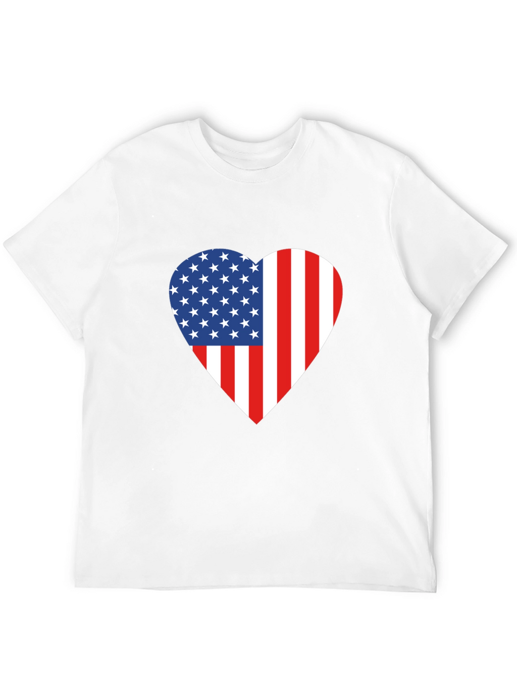 American Flag Heart Graphic T-Shirt