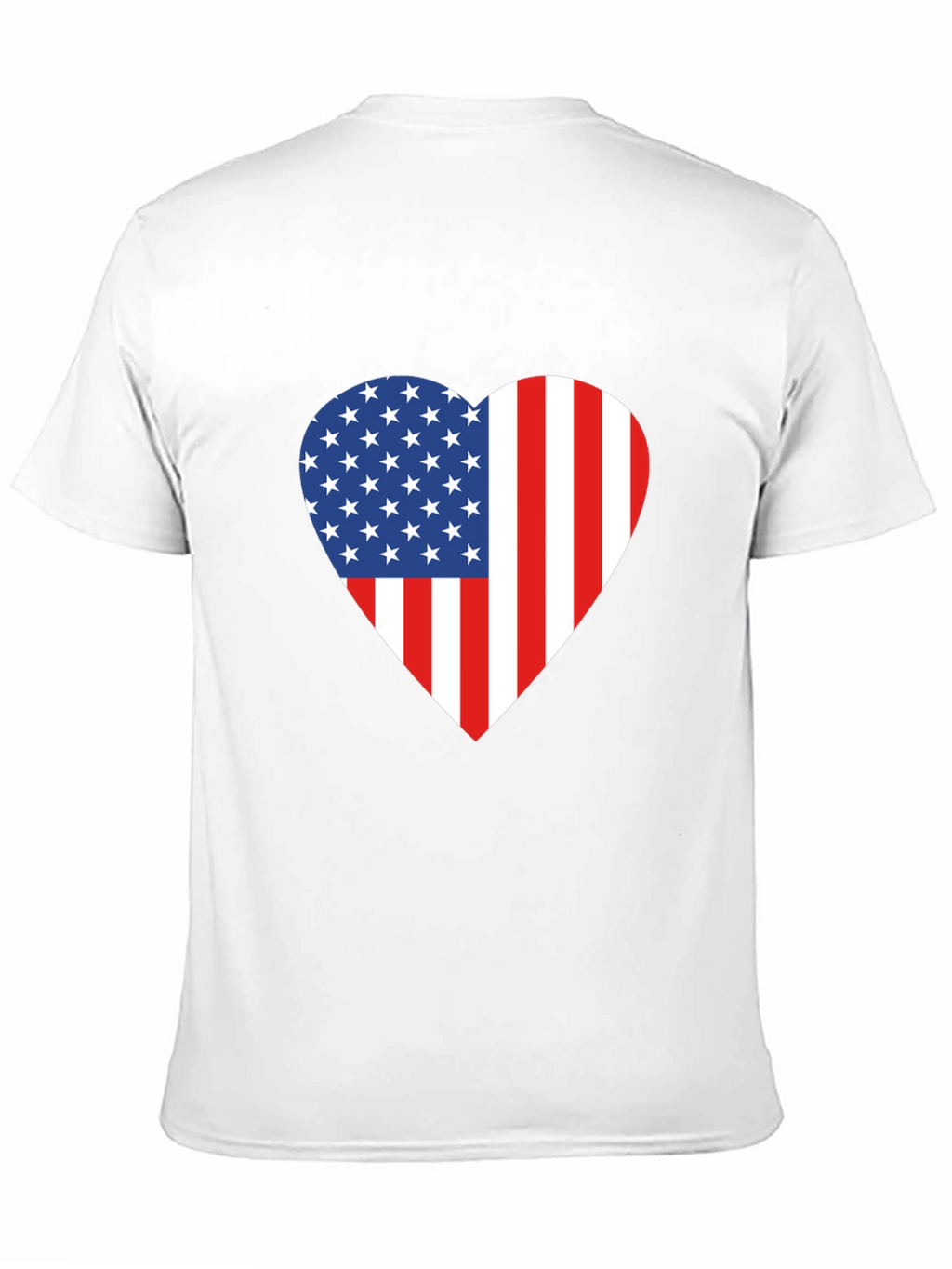 American Flag Heart Graphic T-Shirt