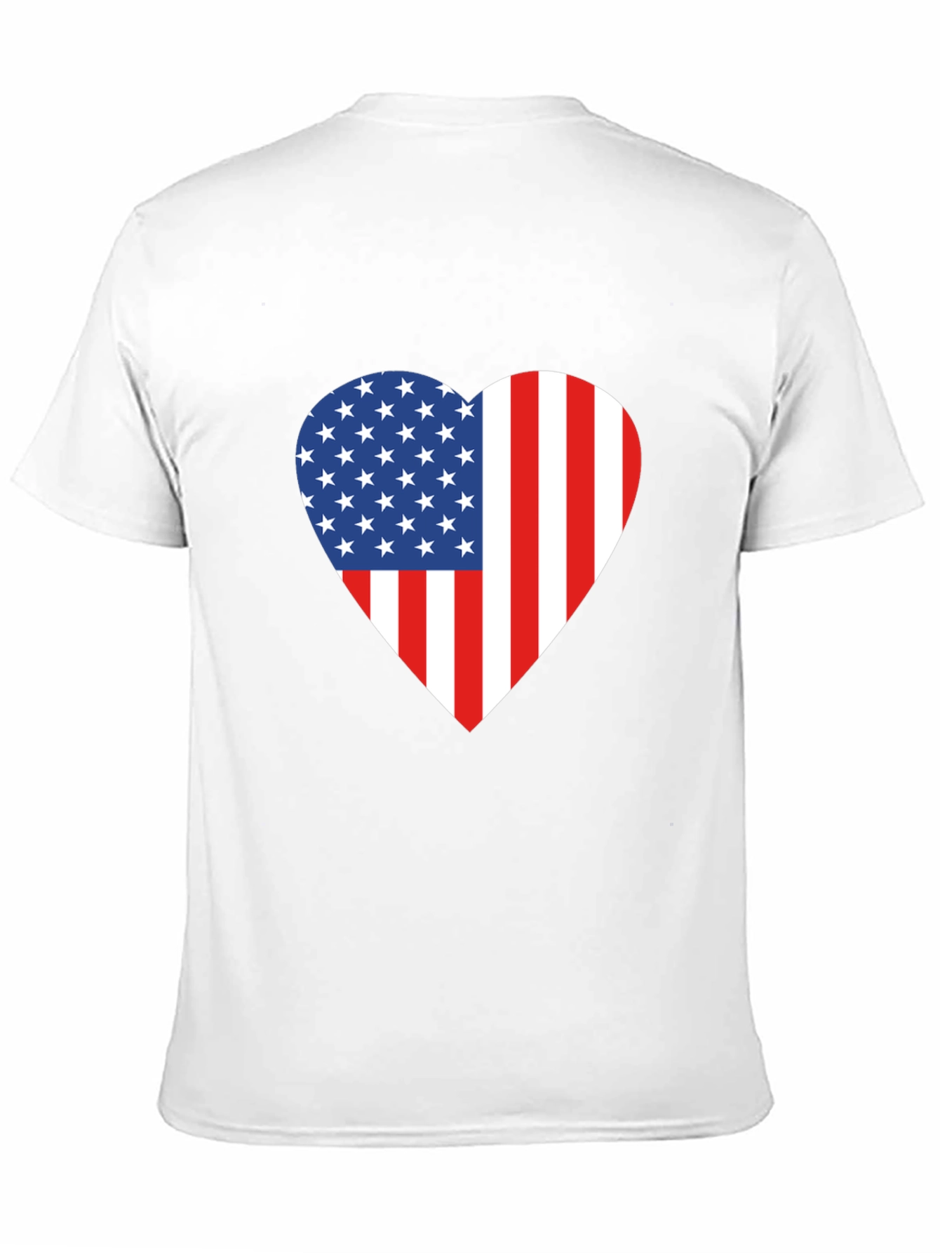 American Flag Heart Graphic T-Shirt