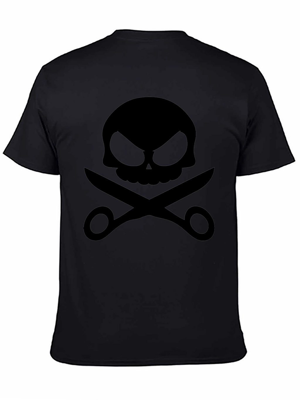 Skull & Scissors Black Graphic Tee