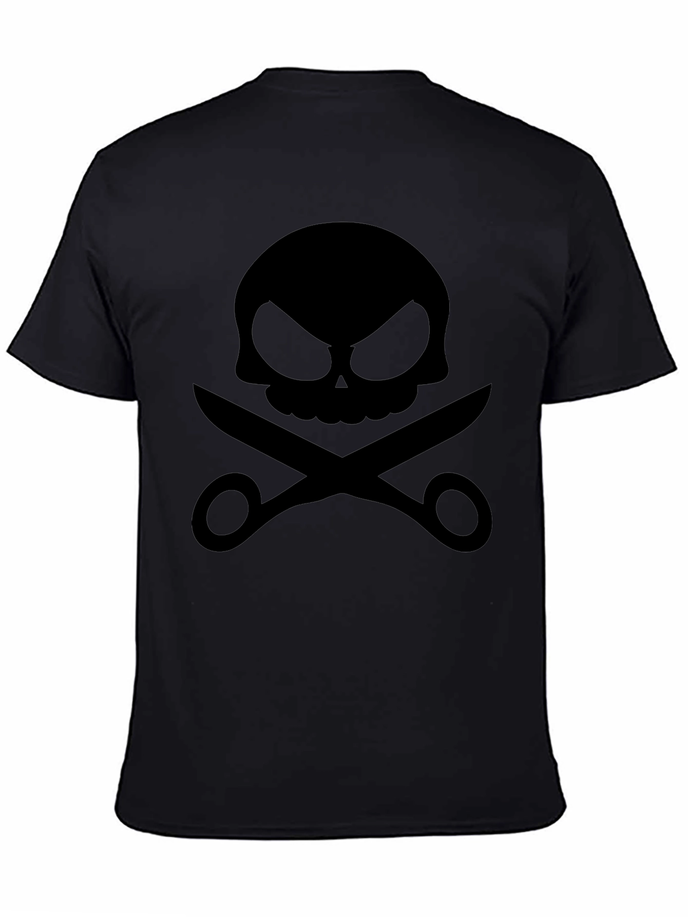 Skull & Scissors Black Graphic Tee