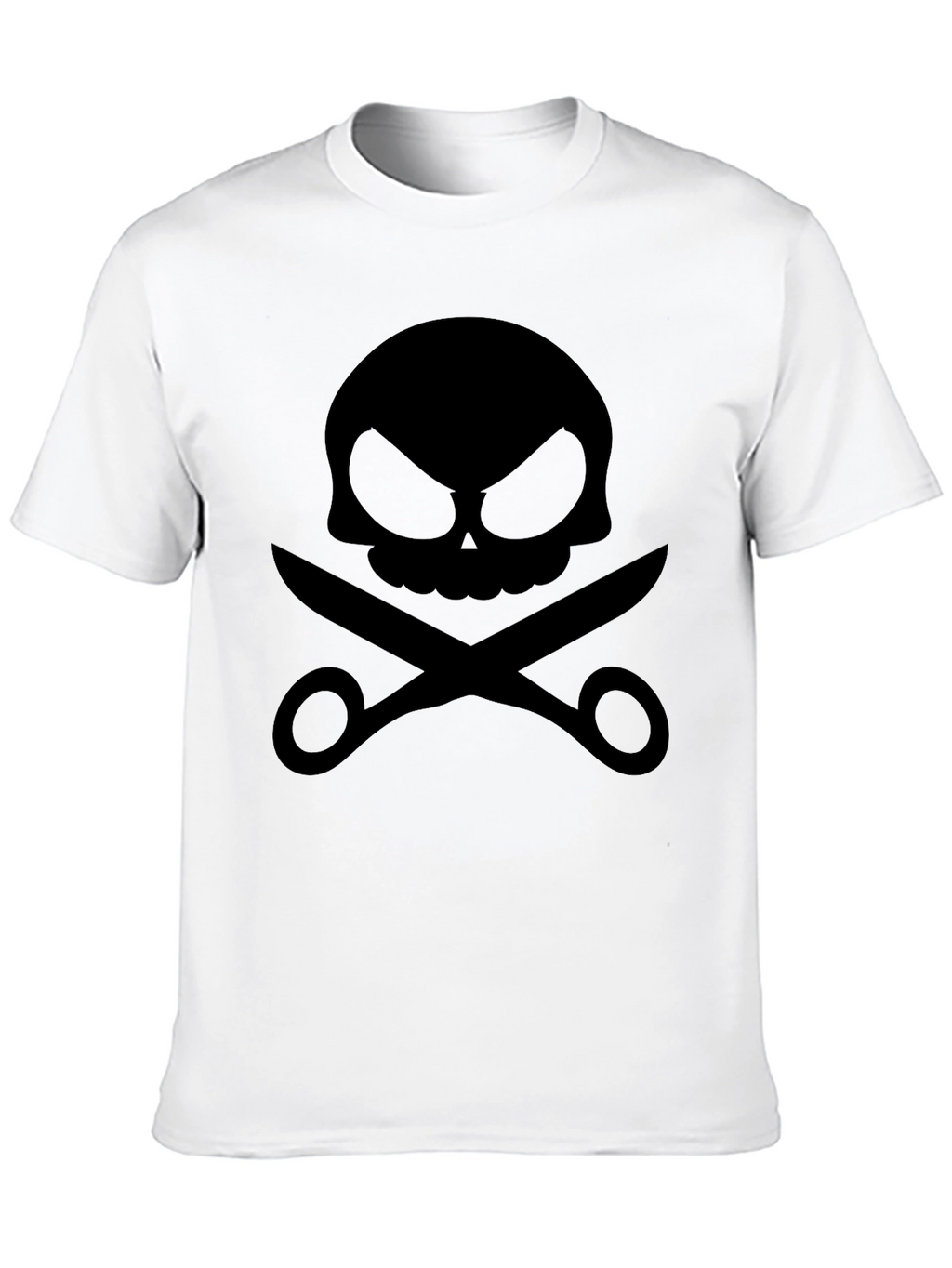 Skull & Scissors Black Graphic Tee