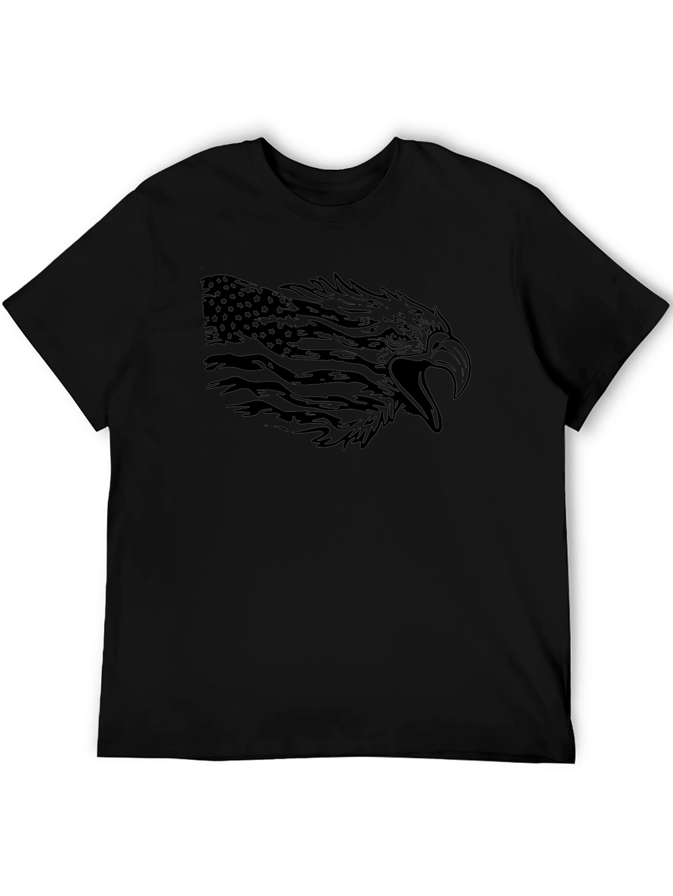 American Eagle Flag Graphic Black T-Shirt