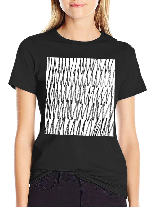 Abstract Scribble Graphic Tee - Black