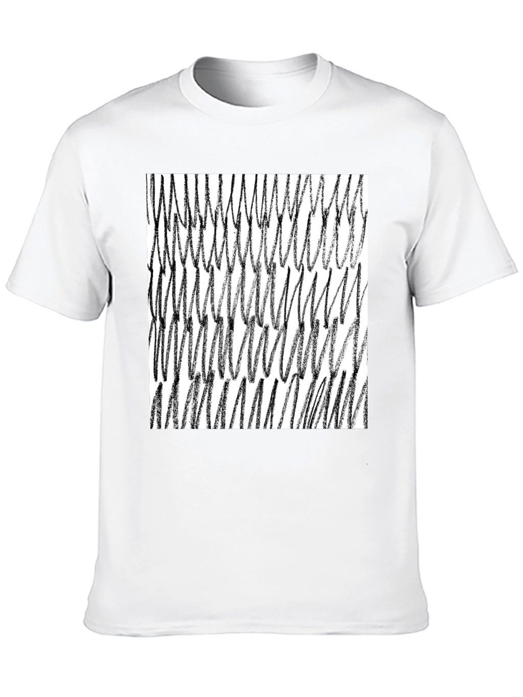 Abstract Scribble Graphic Tee - Black
