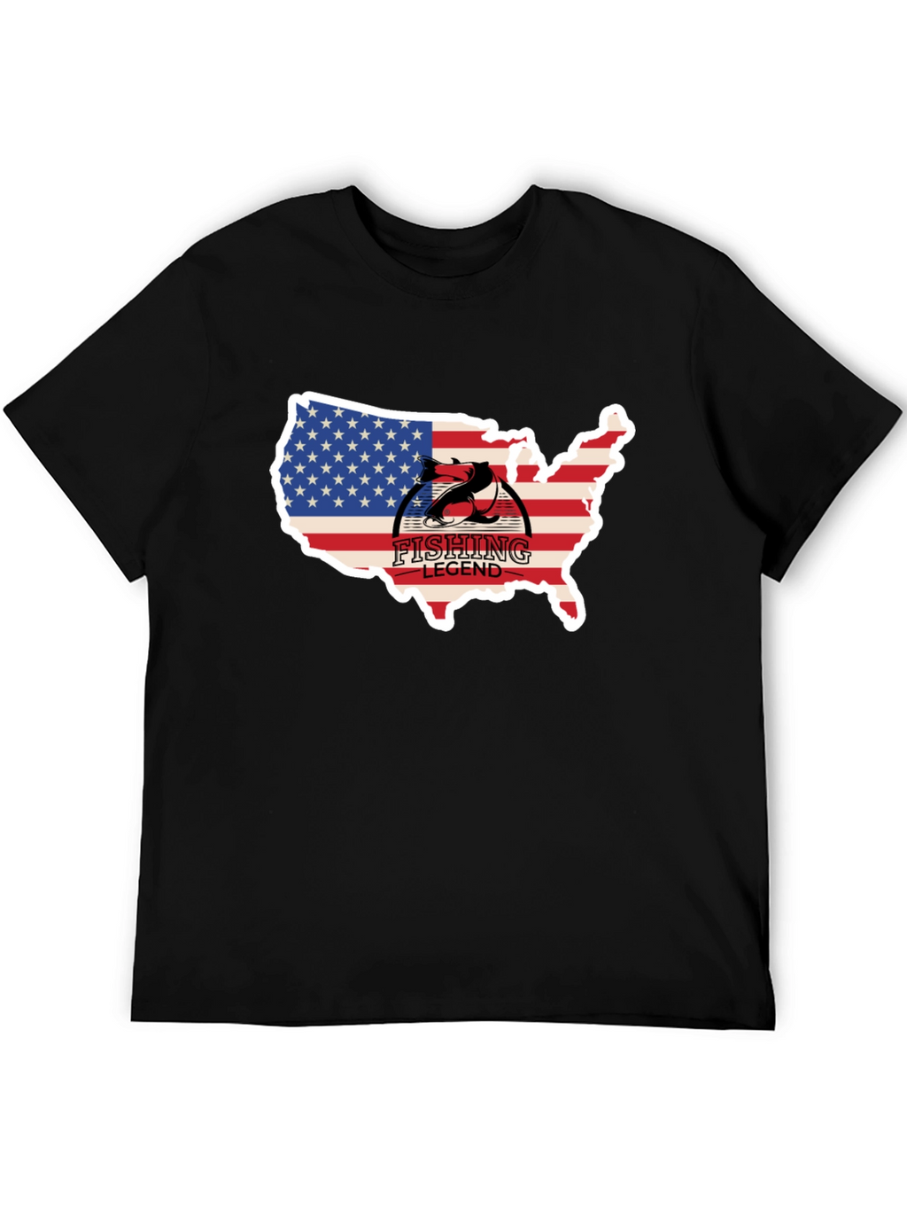 Fishing Legend USA Flag T-Shirt