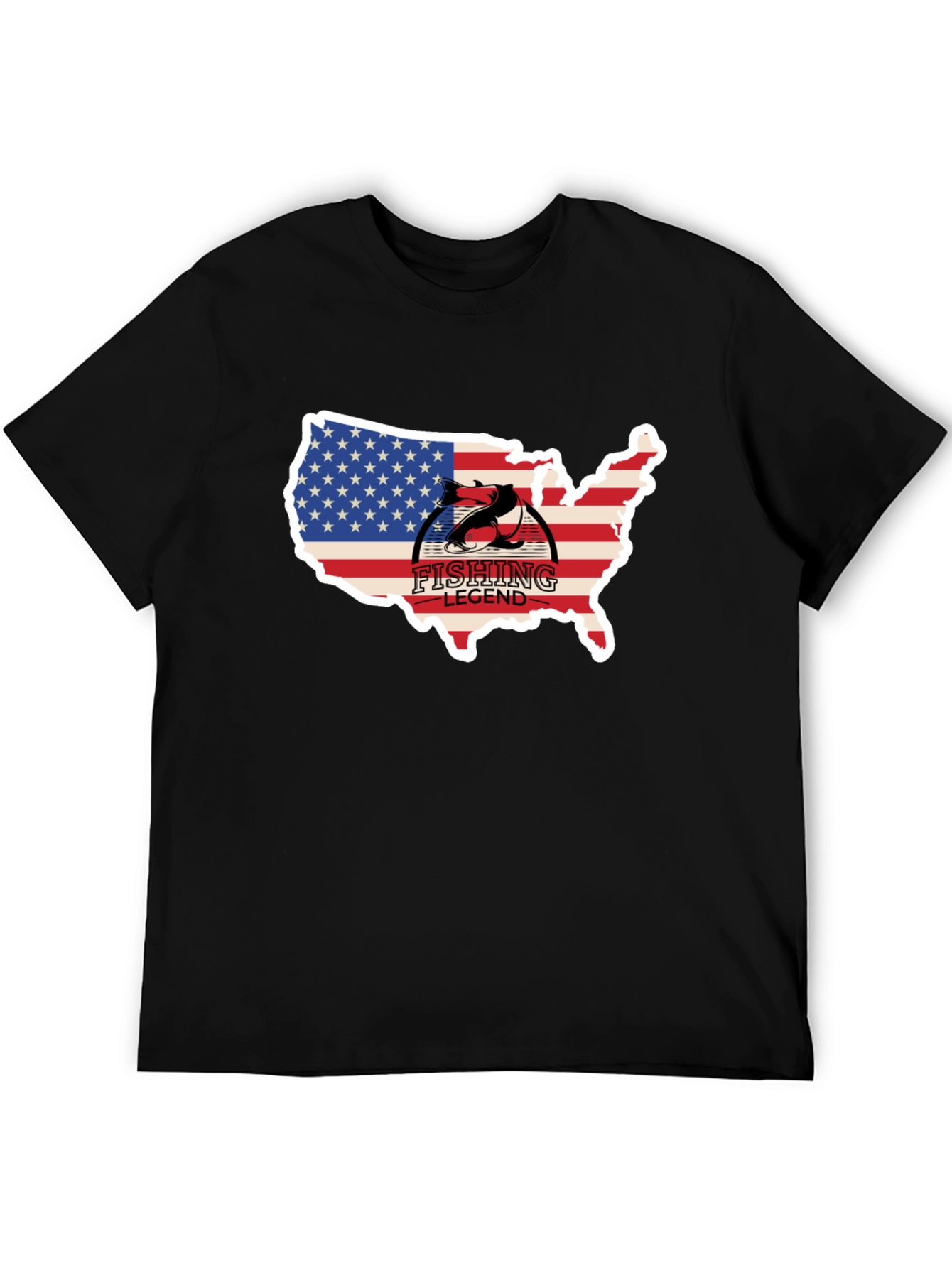 Fishing Legend USA Flag T-Shirt
