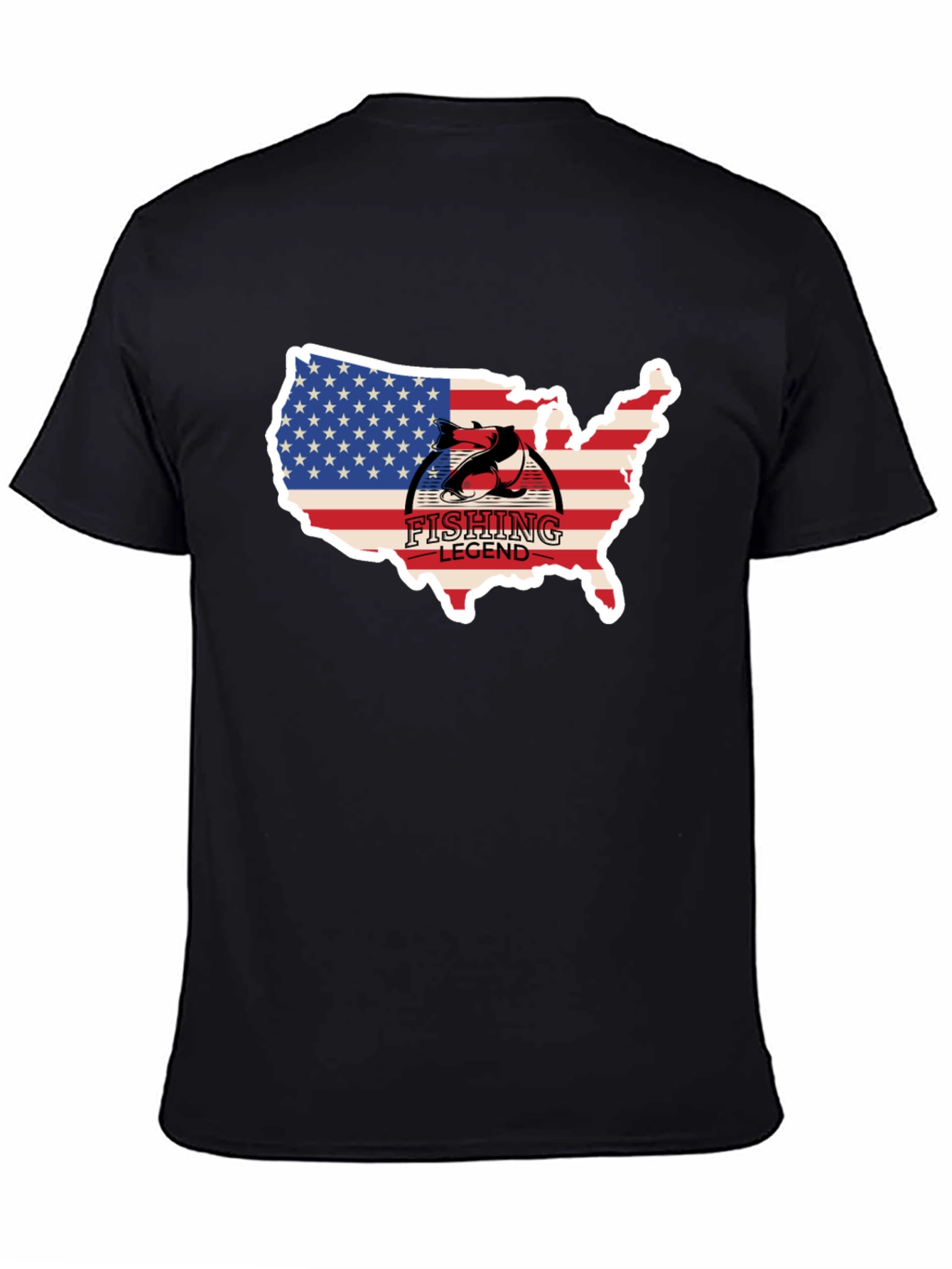 Fishing Legend USA Flag T-Shirt