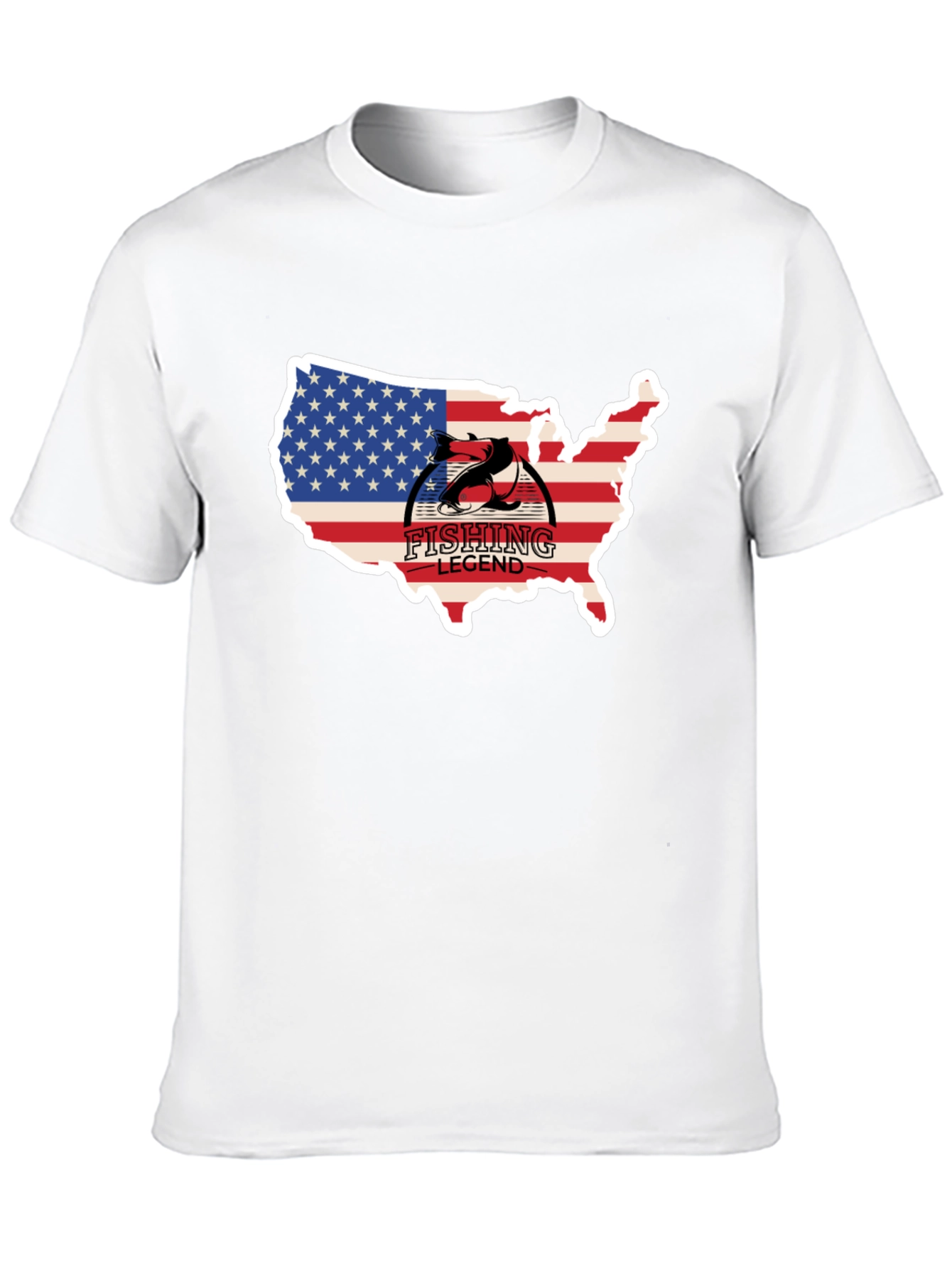 Fishing Legend USA Flag T-Shirt