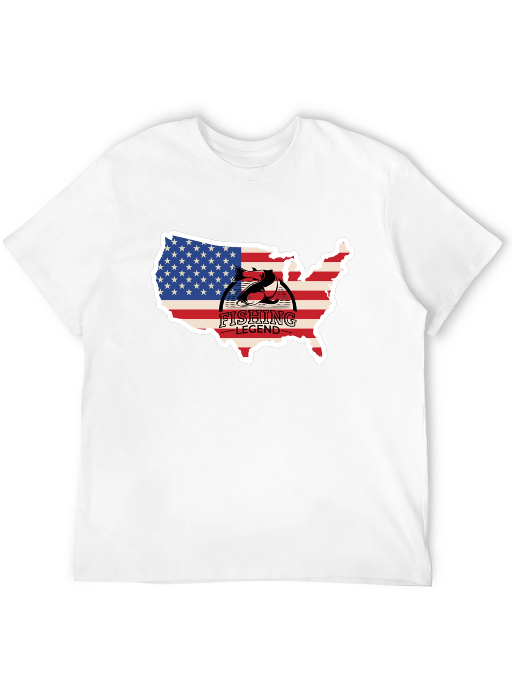 Fishing Legend USA Flag T-Shirt