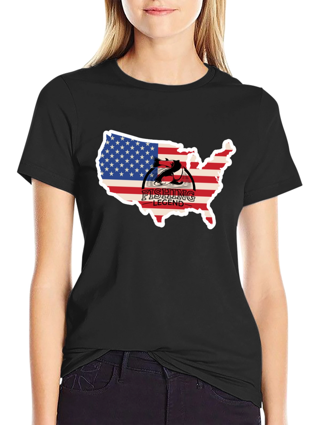 Fishing Legend USA Flag T-Shirt