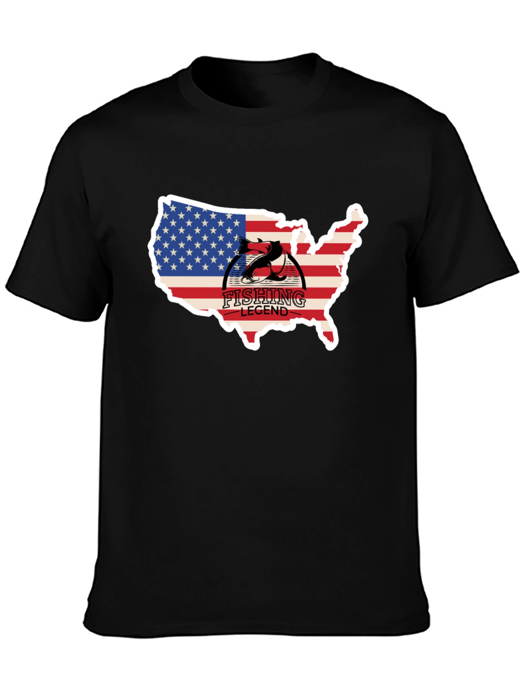 Fishing Legend USA Flag T-Shirt