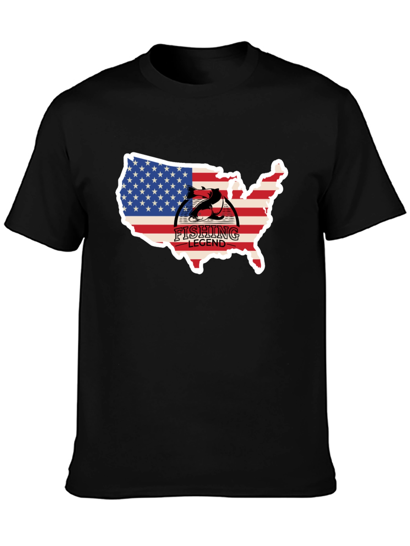 Fishing Legend USA Flag T-Shirt