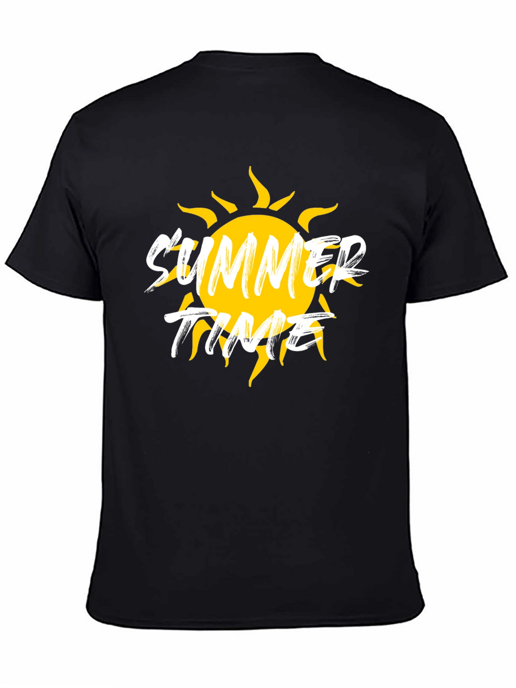 Summer Time Graphic Black T-Shirt