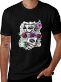 Masquerade Mask Roses Graphic T-Shirt