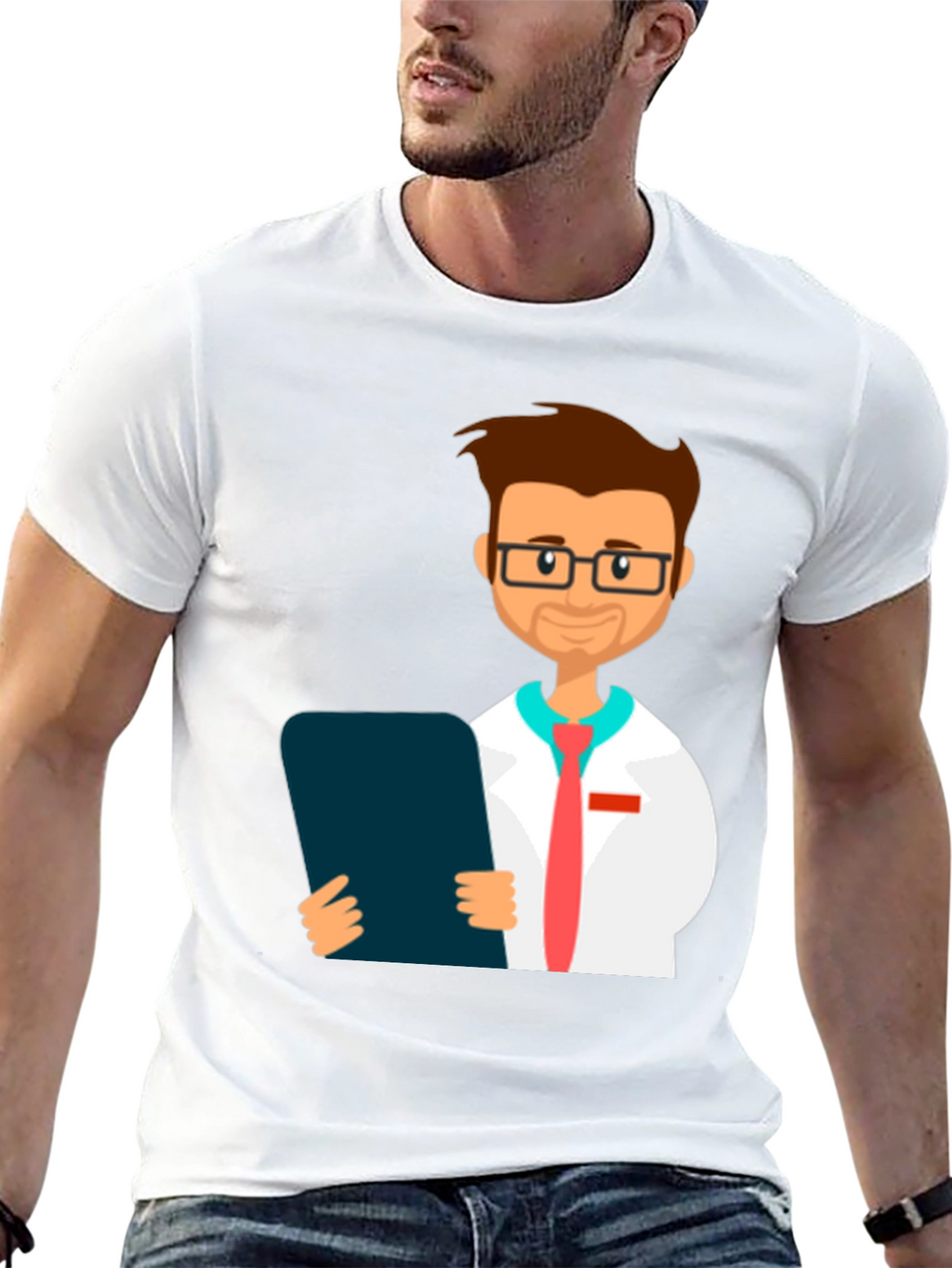 Doctor Graphic Black T-Shirt - Medical Professional Tee