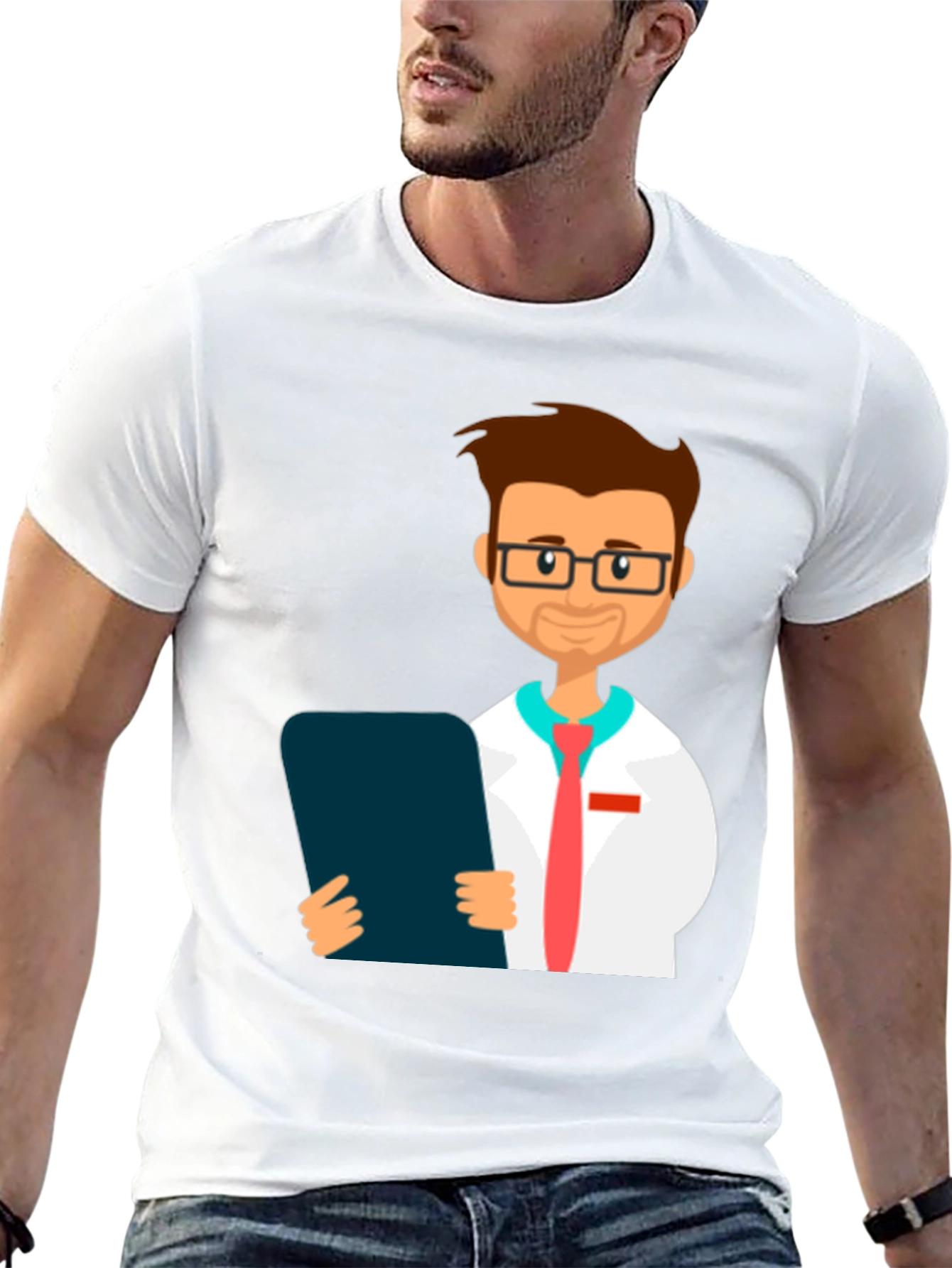 Doctor Graphic Black T-Shirt - Medical Professional Tee