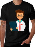 Doctor Graphic Black T-Shirt - Medical Professional Tee