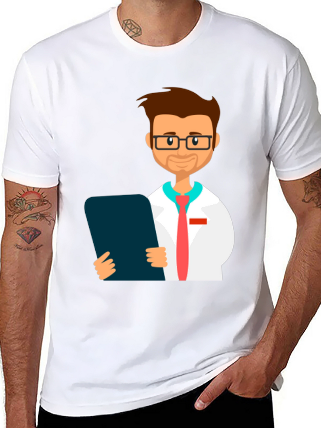 Doctor Graphic Black T-Shirt - Medical Professional Tee