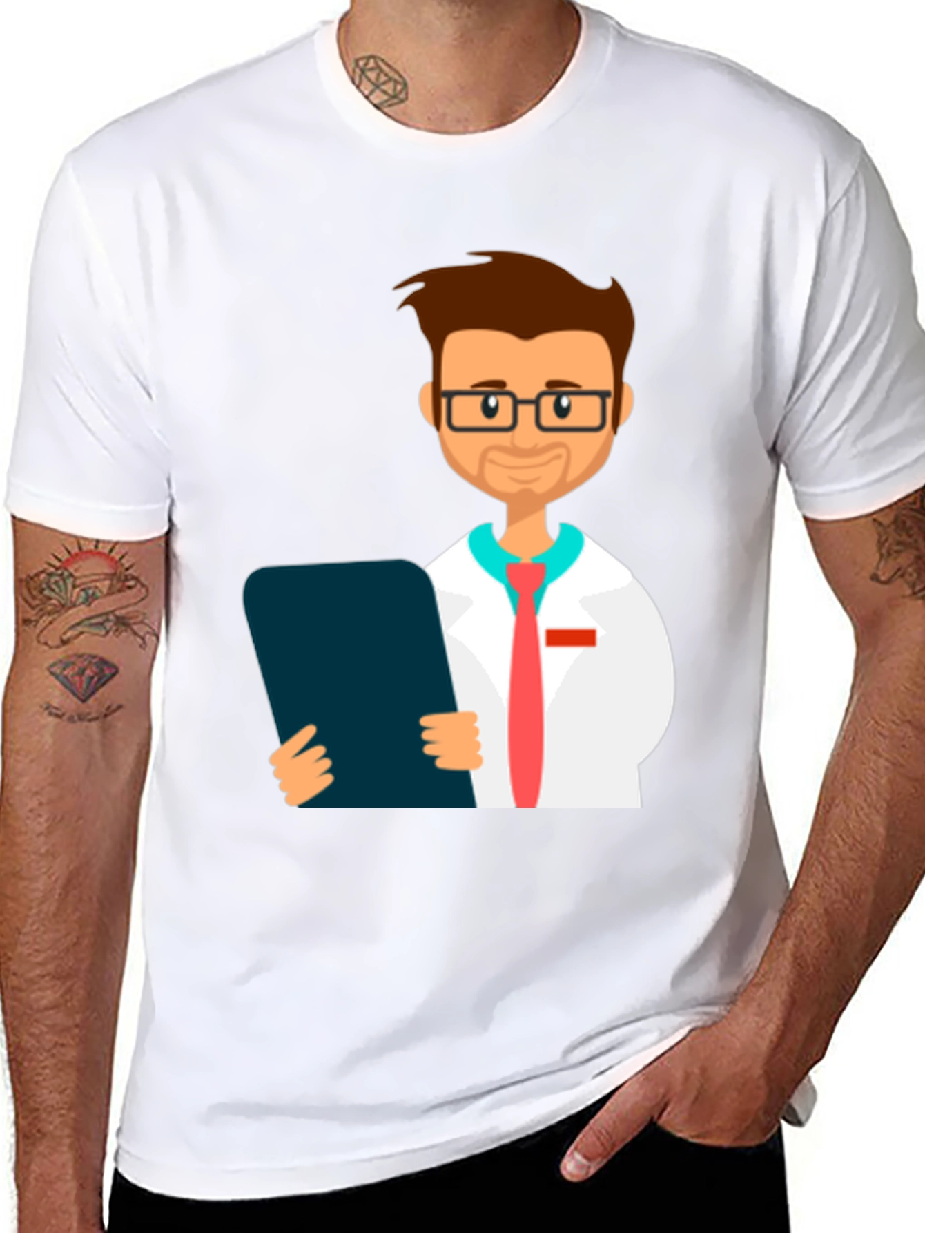 Doctor Graphic Black T-Shirt - Medical Professional Tee