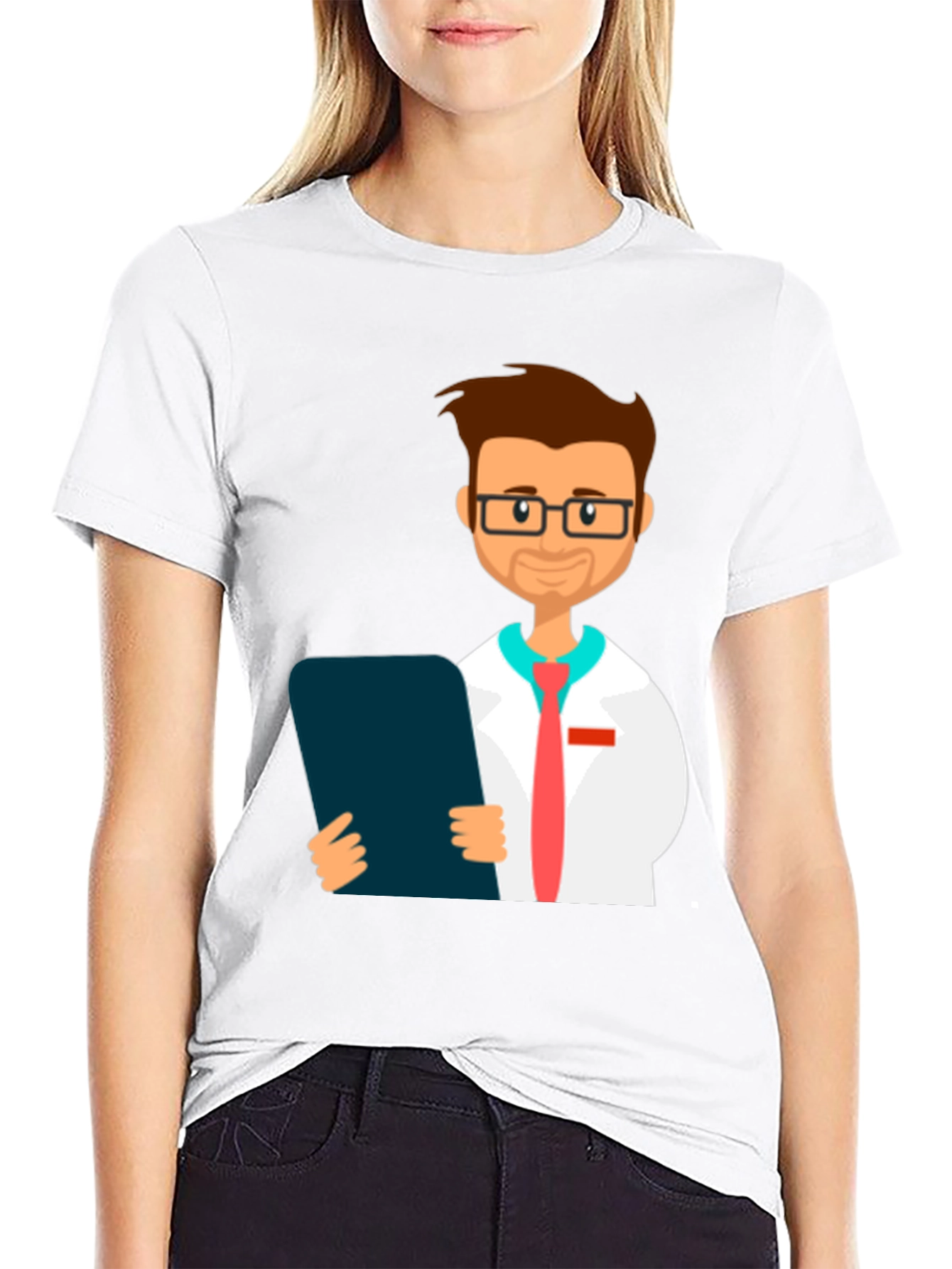 Doctor Graphic Black T-Shirt - Medical Professional Tee