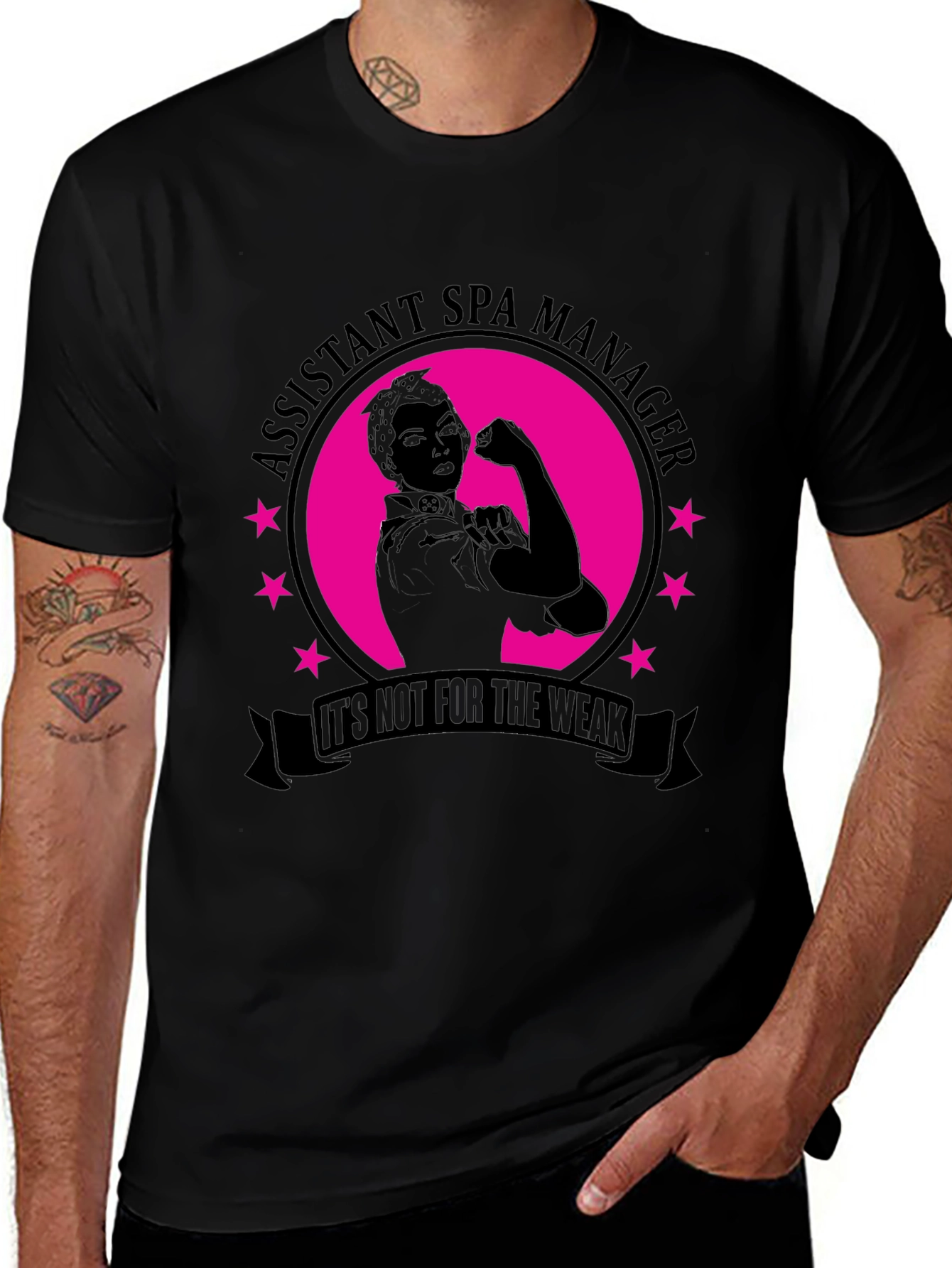 Assistant Spa Manager Not For the Weak Black T-Shirt