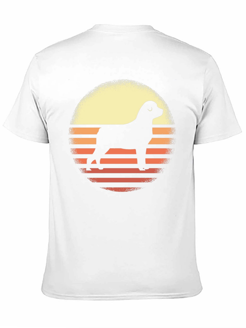 Dog Silhouette Sunset Graphic Tee - Black
