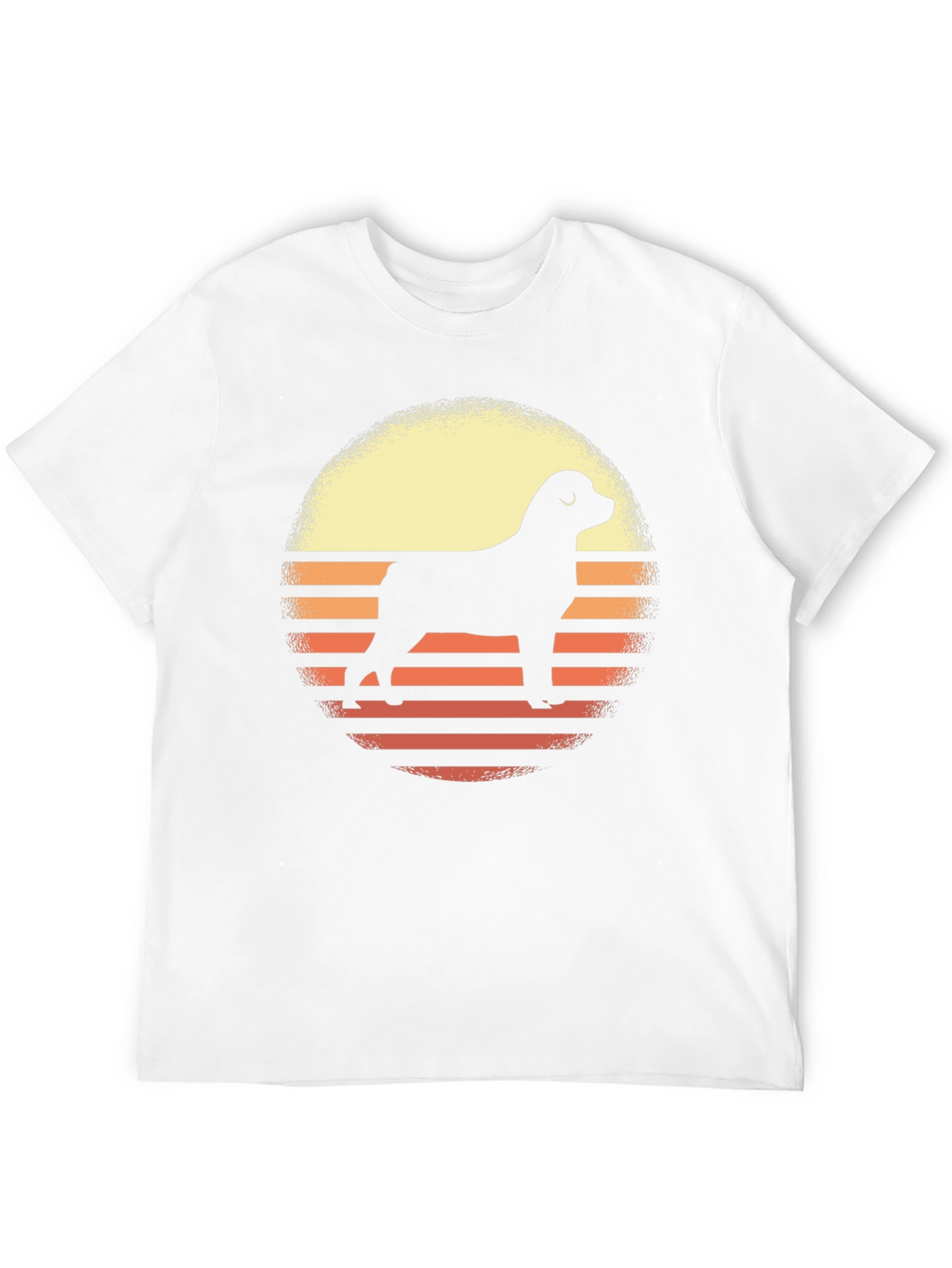 Dog Silhouette Sunset Graphic Tee - Black