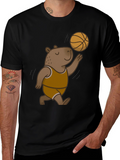 Capybara Basketball Black T-Shirt