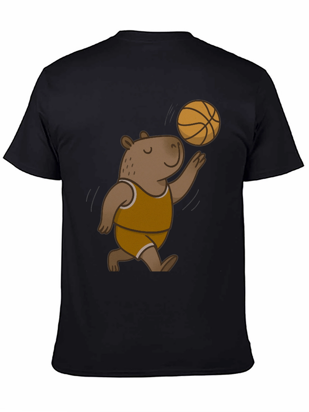 Capybara Basketball Black T-Shirt