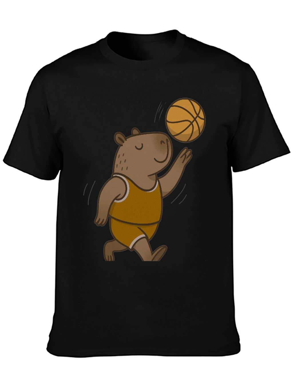 Capybara Basketball Black T-Shirt