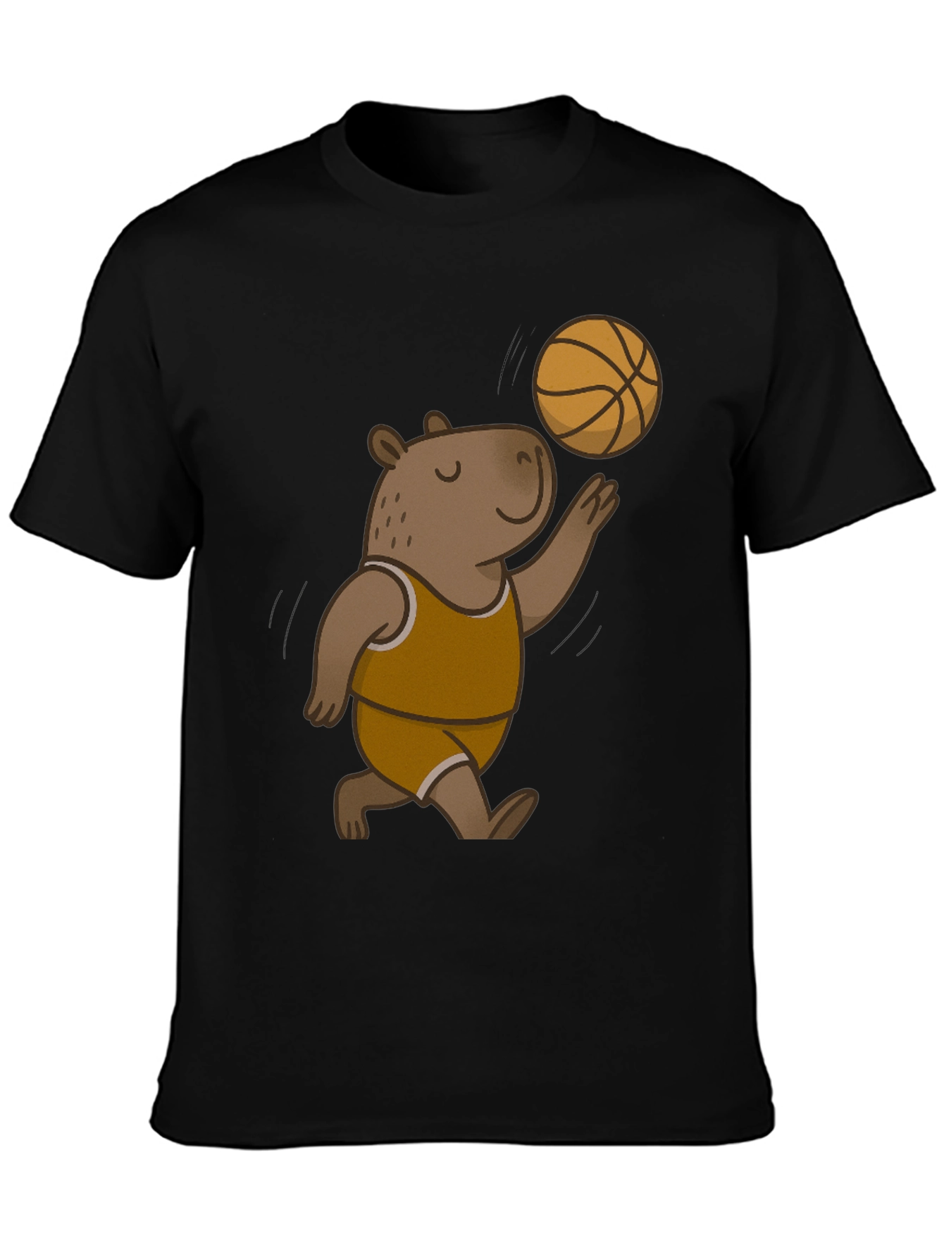 Capybara Basketball Black T-Shirt