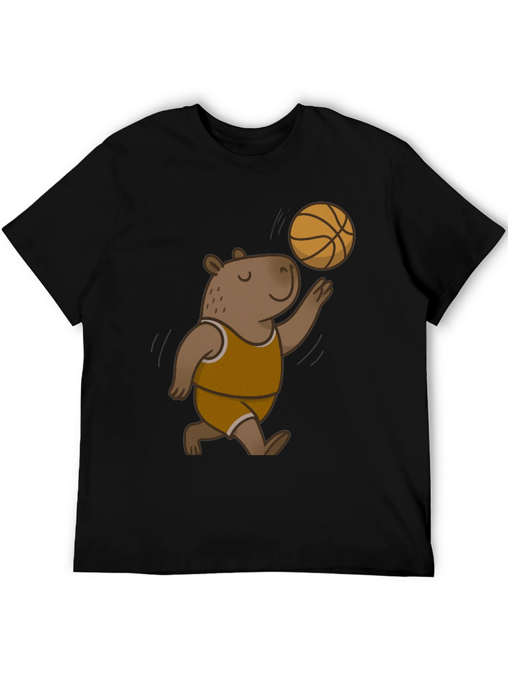 Capybara Basketball Black T-Shirt